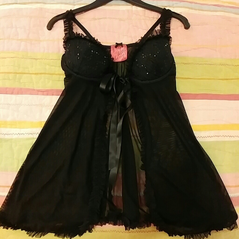 Victoria's Secret Black Babydoll Chemise